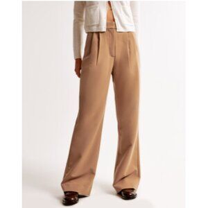 NWT A&F Sloane Tailored Wide Leg Pant | Abercrombie | Size 27/4 | Color: Brown